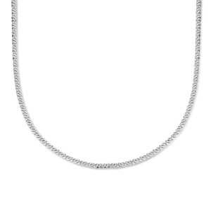 collier valkenoog 2.5mm 40 + 4 cm zilver gerhodineerd