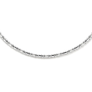 collier valkenoog 2,6 mm 40 + 4 cm zilver gerhodineerd