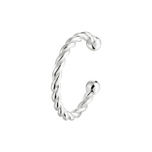 earcuff gedraaid zilver gerhodineerd