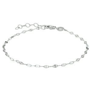 enkelbandje 2,2 mm 24 + 2 cm zilver gerhodineerd