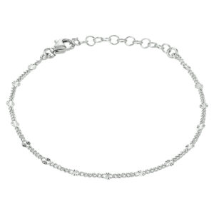 enkelbandje 2,5 mm 24 + 2 cm zilver gerhodineerd