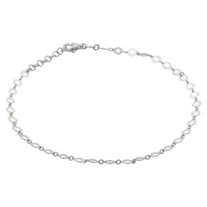 enkelbandje 4,0 mm 24 + 2 cm zilver gerhodineerd