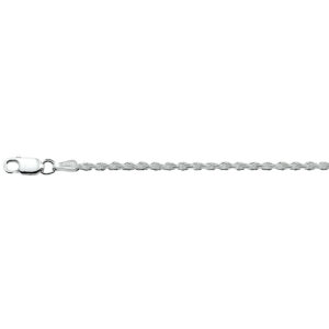 enkelbandje koord 2,0 mm zilver wit