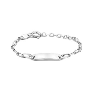 graveerarmband 11 + 2 cm plaat 5,0 mm zilver gerhodineerd