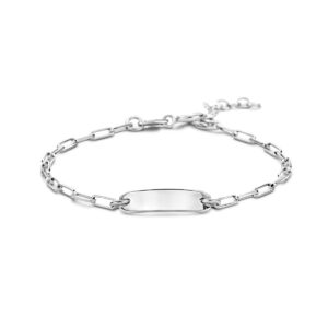 graveerarmband 16 + 2 cm plaat 5,0 mm zilver gerhodineerd