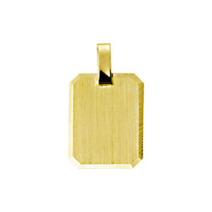 graveerhanger mat gediamanteerd 14K geelgoud