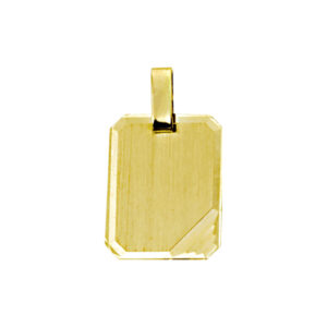 graveerhanger mat gediamanteerd 14K geelgoud