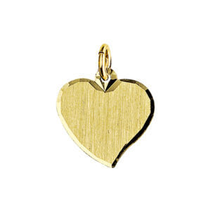 graveerhanger mat gediamanteerd 14K geelgoud