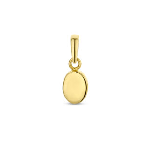 graveerhanger ovaal 14K geelgoud