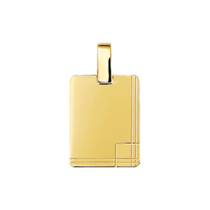 graveerhanger poli/mat gediamanteerd 14K geelgoud