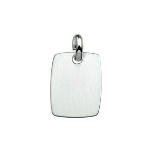 graveerhanger poli/mat zilver wit