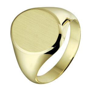 graveerring massief mat gediamanteerd 14K geelgoud