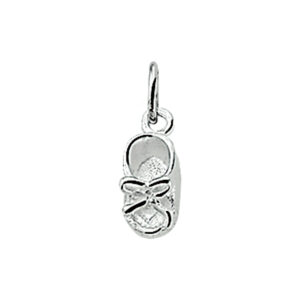hanger babyschoen zilver wit