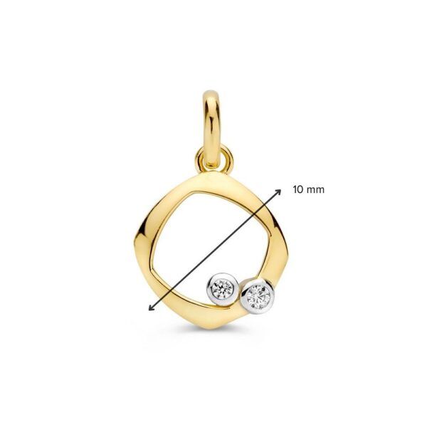 Hanger bicolor zirkonia - Afbeelding 2