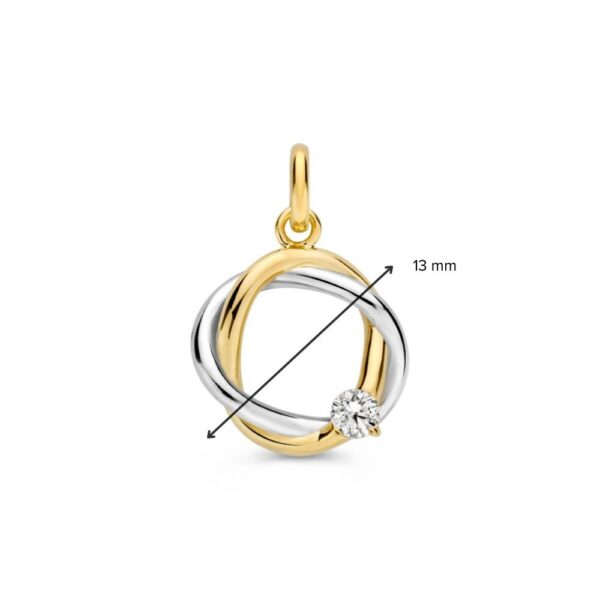 Hanger bicolor zirkonia - Afbeelding 2