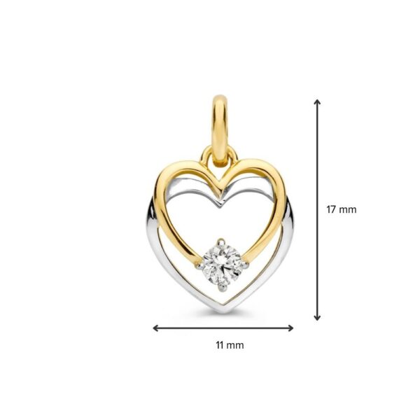 Hanger bicolor zirkonia - Afbeelding 2