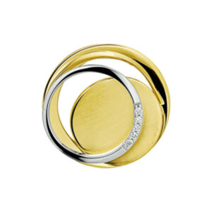 hanger diamant 0.03ct h si 14K bicolor goud geel/wit