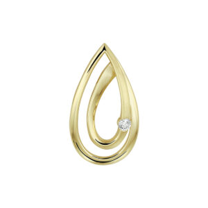 hanger diamant 0.040ct h si 14K geelgoud