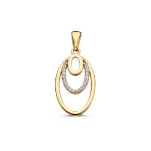 Hanger geelgoud zirkonia
