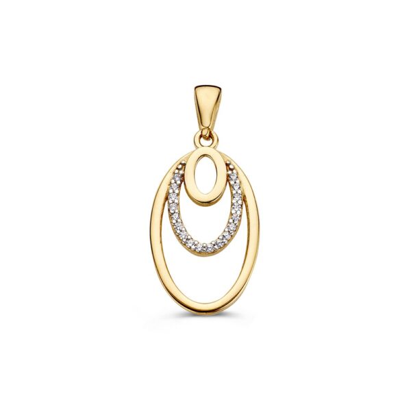 Hanger geelgoud zirkonia