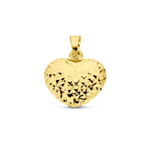 hanger hart gediamanteerd 14K geelgoud