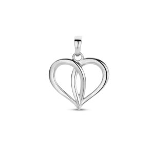 hanger hart zilver gerhodineerd
