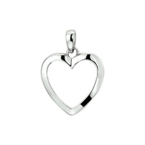 hanger hart zilver gerhodineerd