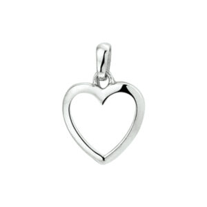 hanger hart zilver gerhodineerd