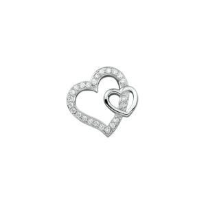 hanger hart zirkonia zilver gerhodineerd