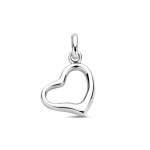 hanger hartje 17 mm zilver gerhodineerd