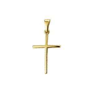 hanger kruis massief 14K geelgoud