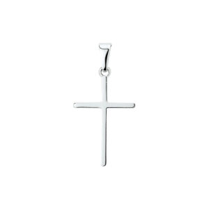 hanger kruis massief 14K witgoud