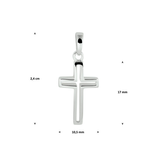 hanger kruis zilver gerhodineerd - Afbeelding 3