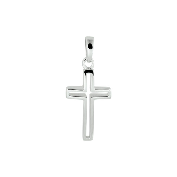 hanger kruis zilver gerhodineerd