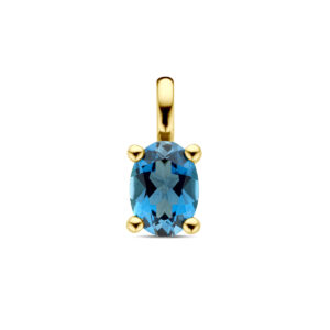 hanger london blue topaas 14K geelgoud