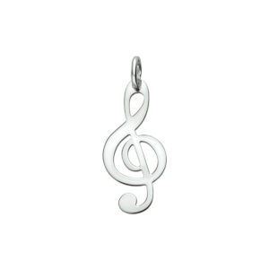 hanger muzieknoot zilver gerhodineerd