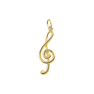 hanger muzieksleutel 14K geelgoud