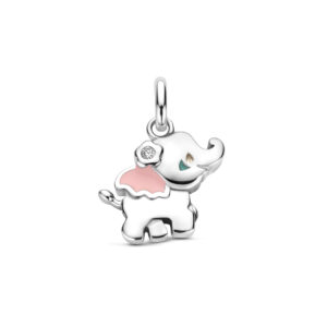 hanger olifant zirkonia 17 mm zilver gerhodineerd