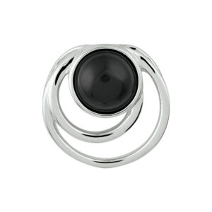 hanger onyx zilver gerhodineerd
