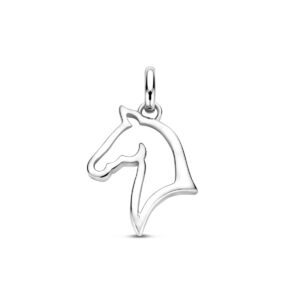 hanger paard 20 mm zilver gerhodineerd
