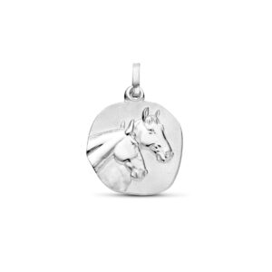 hanger paard poli/mat 16 mm zilver gerhodineerd