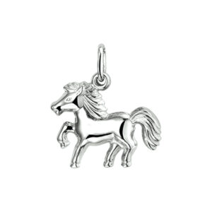 hanger paard zilver gerhodineerd