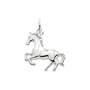 hanger paard zilver wit