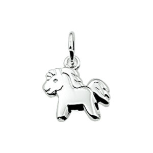 hanger paard zilver wit