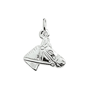 hanger paardenhoofd zilver wit
