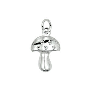 hanger paddestoel zilver wit