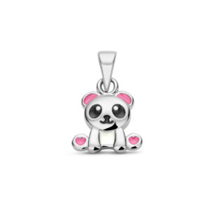 hanger panda zilver gerhodineerd