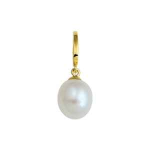hanger parel 10 x 8,5 mm 14K geelgoud