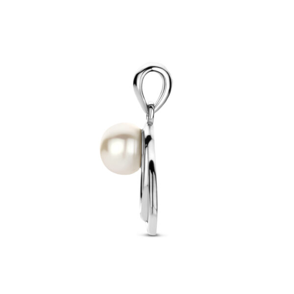 hanger parel 15,5 mm zilver gerhodineerd - Afbeelding 3