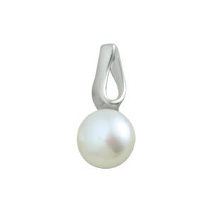 hanger parel poli/mat zilver gerhodineerd